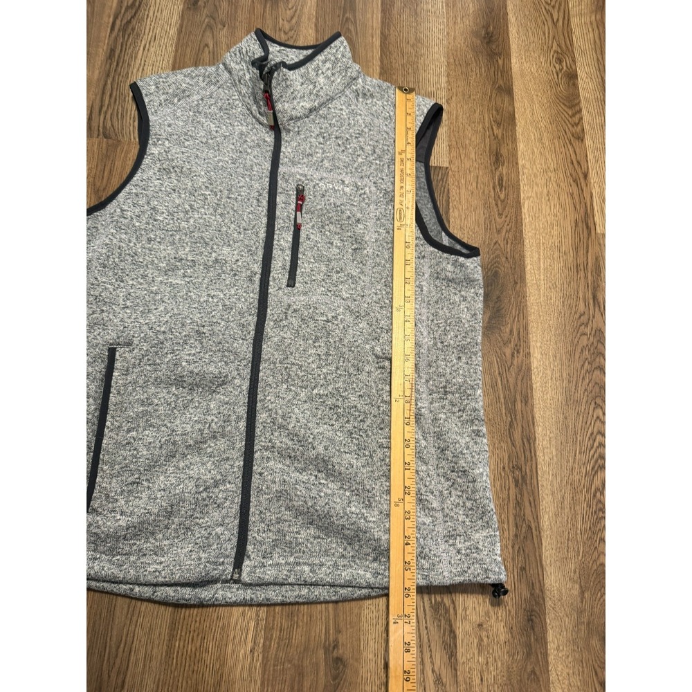 Orvis Jacket, Men's Size Large, Gray White, Vest, Full Zip, Front Zip Pockets - Picture 5 of 9